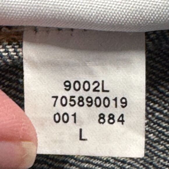 Levi's Jean Jacket Mens L Blue Stone Washed Denim Trucker Western Cowboy Y2K - Picture 12 of 12